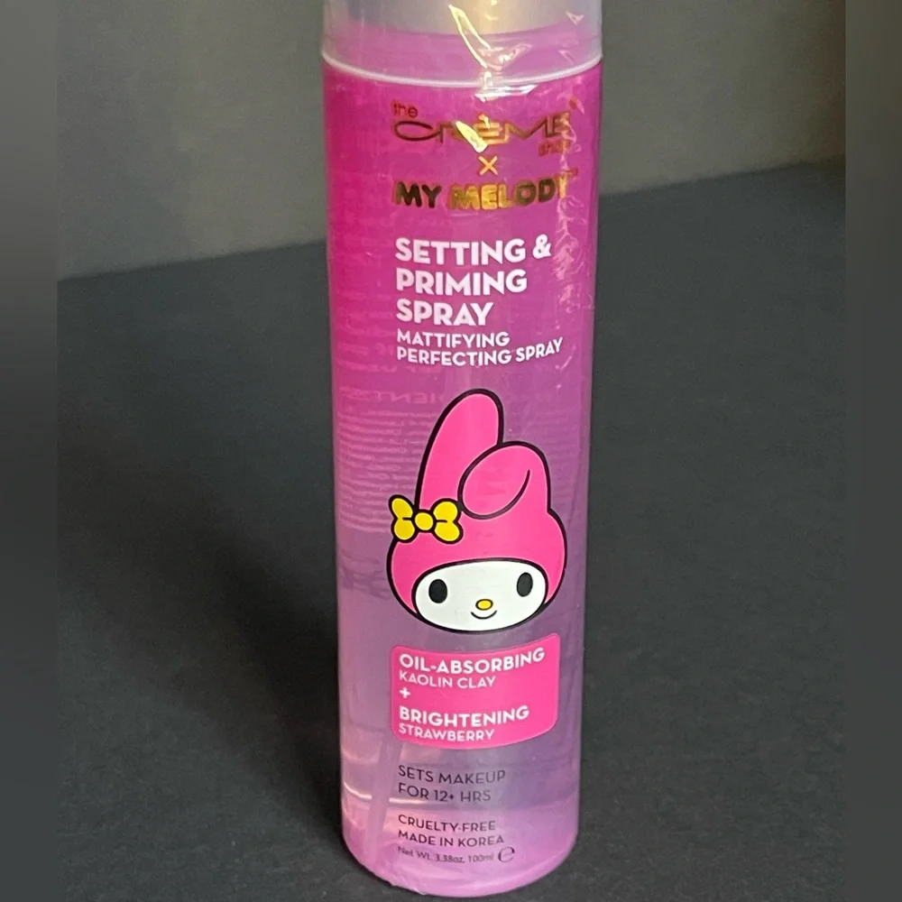 Crème shop x Sanrio My Melody setting spray. Cruelty free.